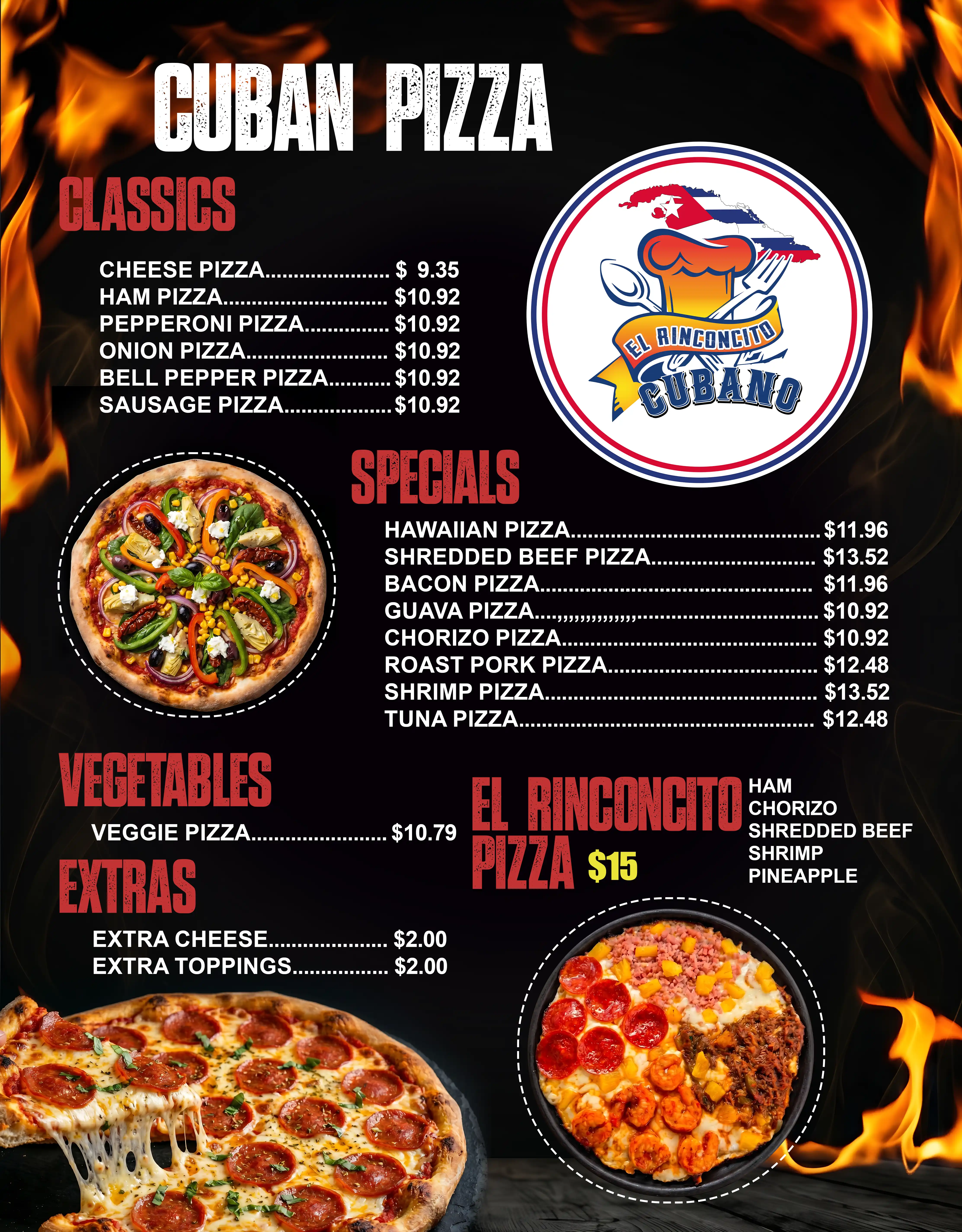 El Rinconcito Cubano Menu - Page 1